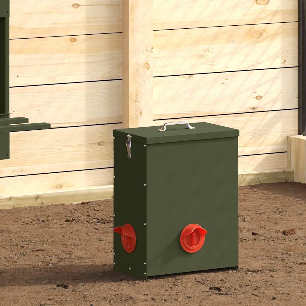 Kip voerbak 2 pcs Olijf Groen 32,5 x 20,5 x 43 cm is nu te koop bij PeponiXL, paradijselijk wonen!