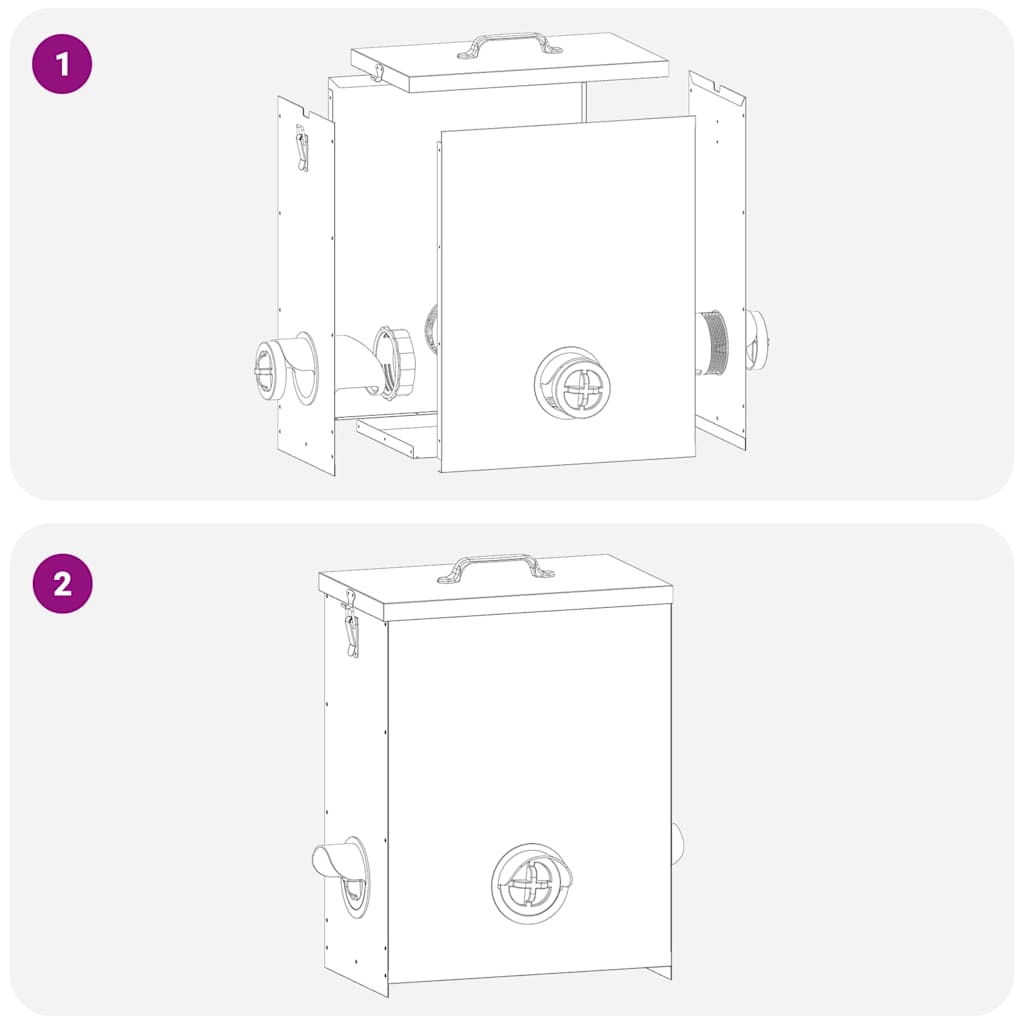 Kip voerbak 2 pcs Zilver 32,5 x 20,5 x 43 cm is nu te koop bij PeponiXL, paradijselijk wonen!