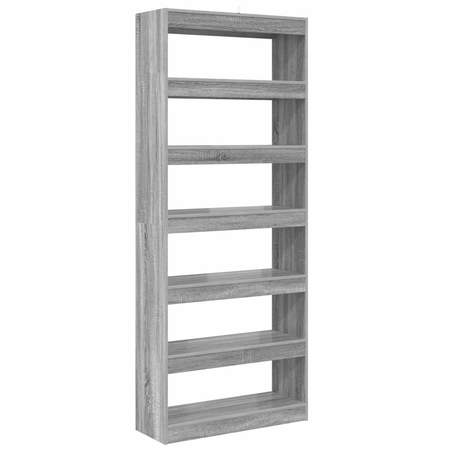 Boekenkast met plank Grijs Sonoma 80 x 30 x 198 cm Bewerkt hout is nu te koop bij PeponiXL, paradijselijk wonen!