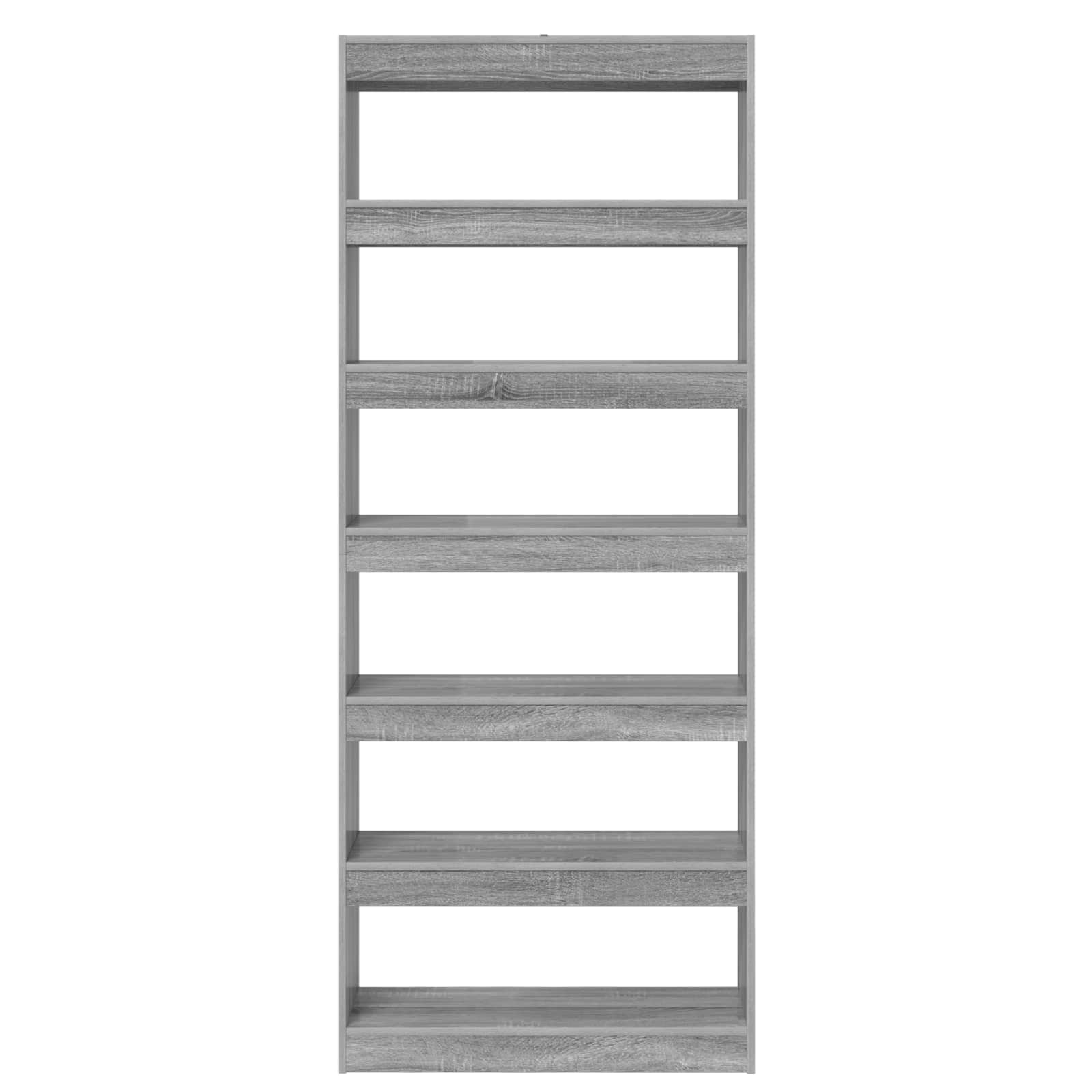 Boekenkast met plank Grijs Sonoma 80 x 30 x 198 cm Bewerkt hout is nu te koop bij PeponiXL, paradijselijk wonen!