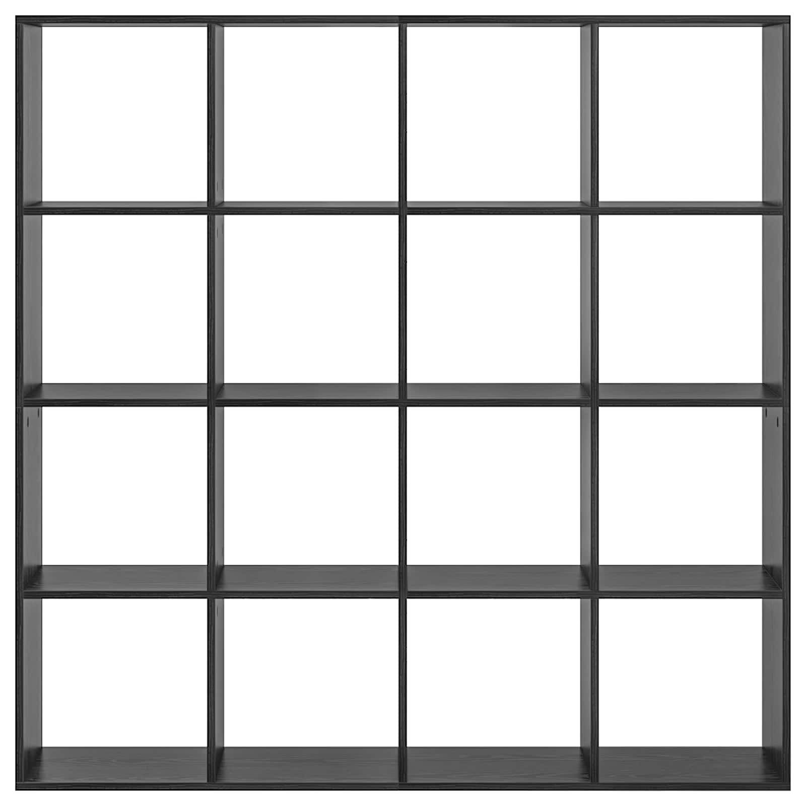 Boekenkast Zwart Eiken 137,5 x 29 x 137,5 cm Bewerkt hout is nu te koop bij PeponiXL, paradijselijk wonen!