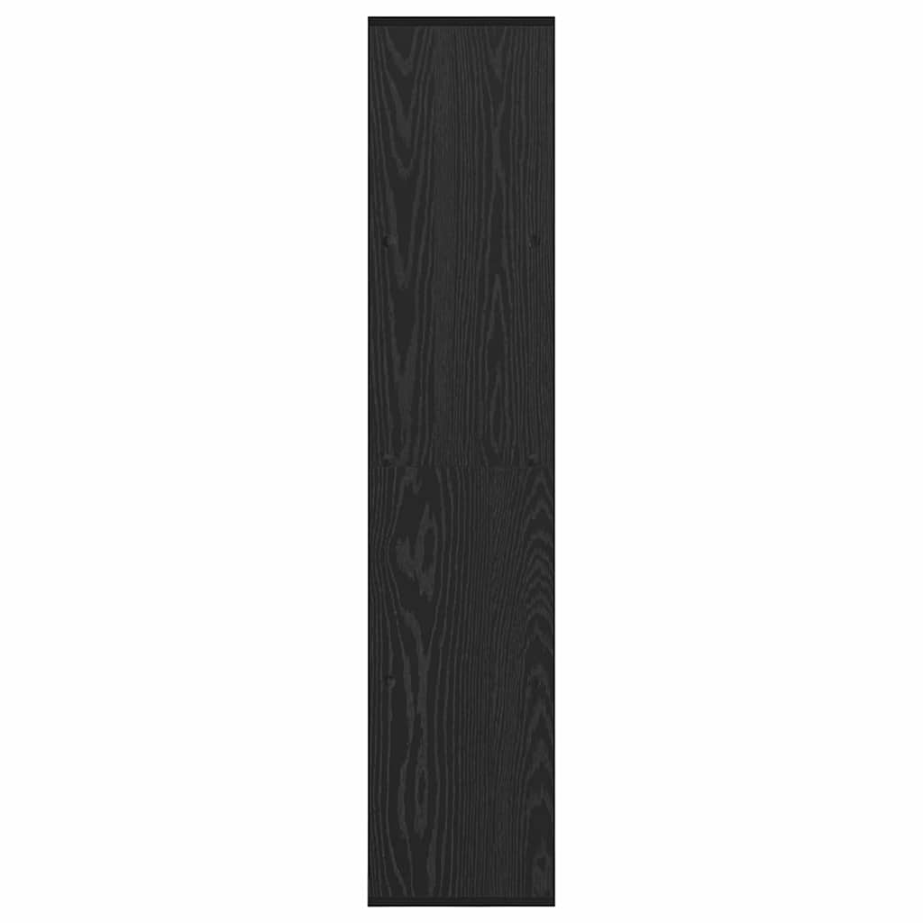 Boekenkast Zwart Eiken 137,5 x 29 x 137,5 cm Bewerkt hout is nu te koop bij PeponiXL, paradijselijk wonen!