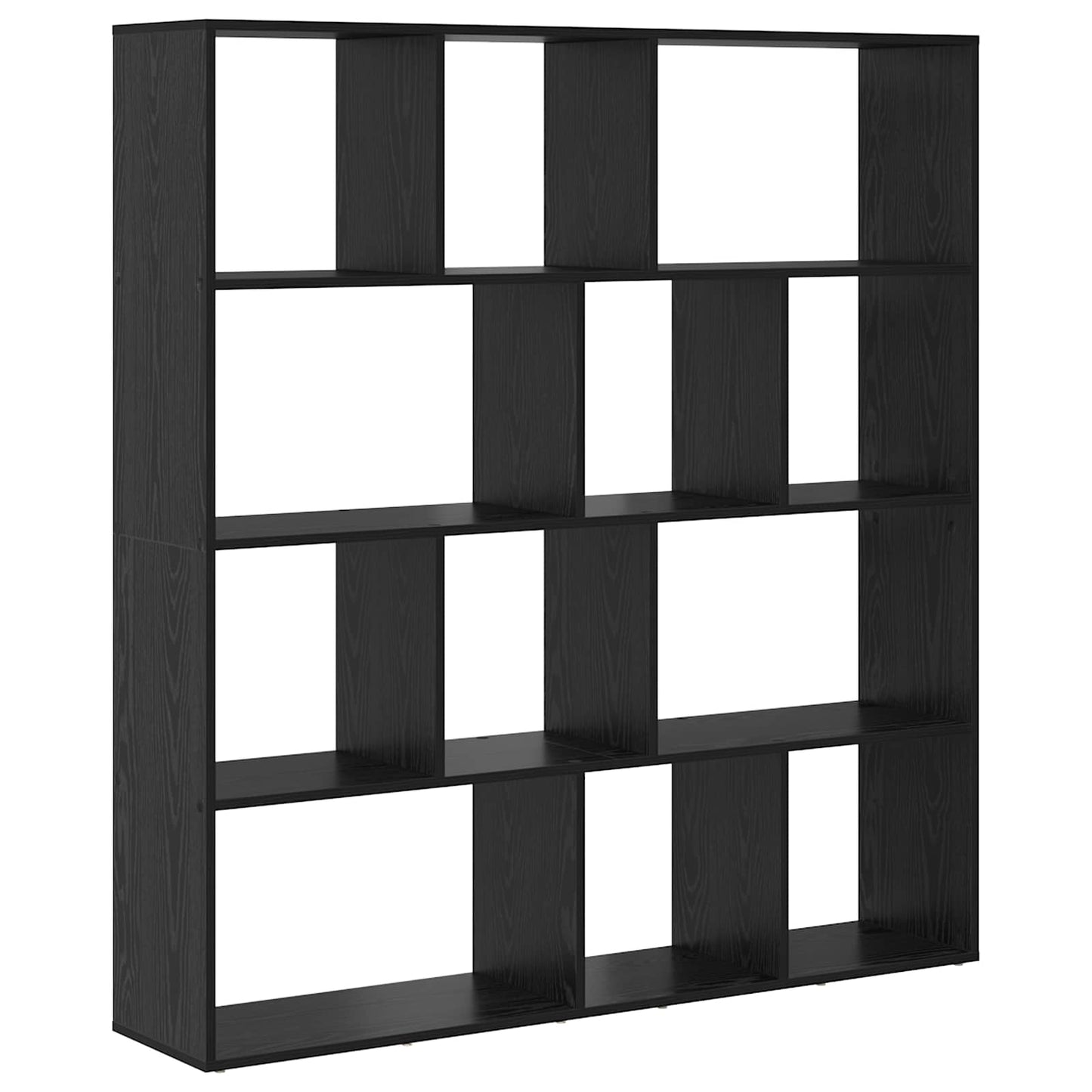 Boekenkast Zwart Eiken 132 x 29 x 141,5 cm Bewerkt hout is nu te koop bij PeponiXL, paradijselijk wonen!