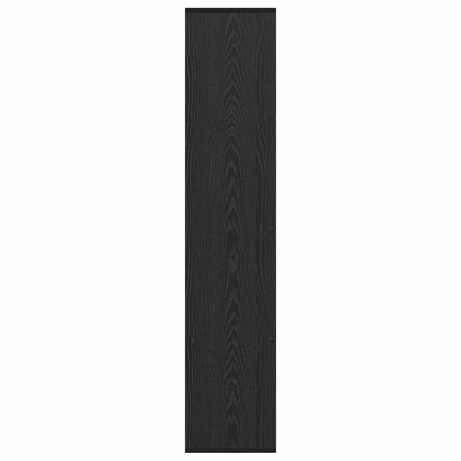 Boekenkast Zwart Eiken 132 x 29 x 141,5 cm Bewerkt hout is nu te koop bij PeponiXL, paradijselijk wonen!