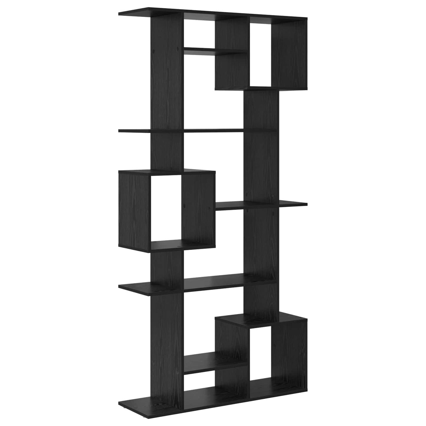 Boekenkast Zwart Eiken 92 x 29 x 188 cm Bewerkt hout is nu te koop bij PeponiXL, paradijselijk wonen!