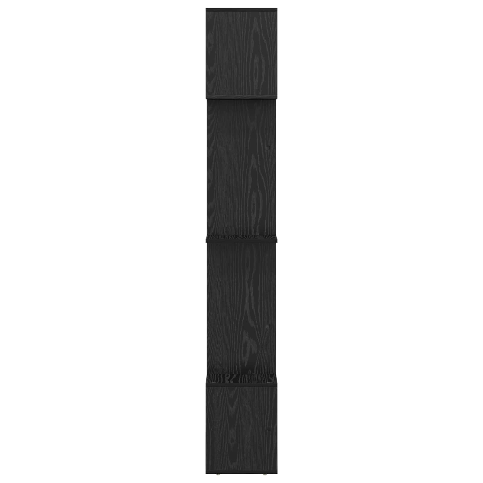 Boekenkast Zwart Eiken 92 x 29 x 188 cm Bewerkt hout is nu te koop bij PeponiXL, paradijselijk wonen!