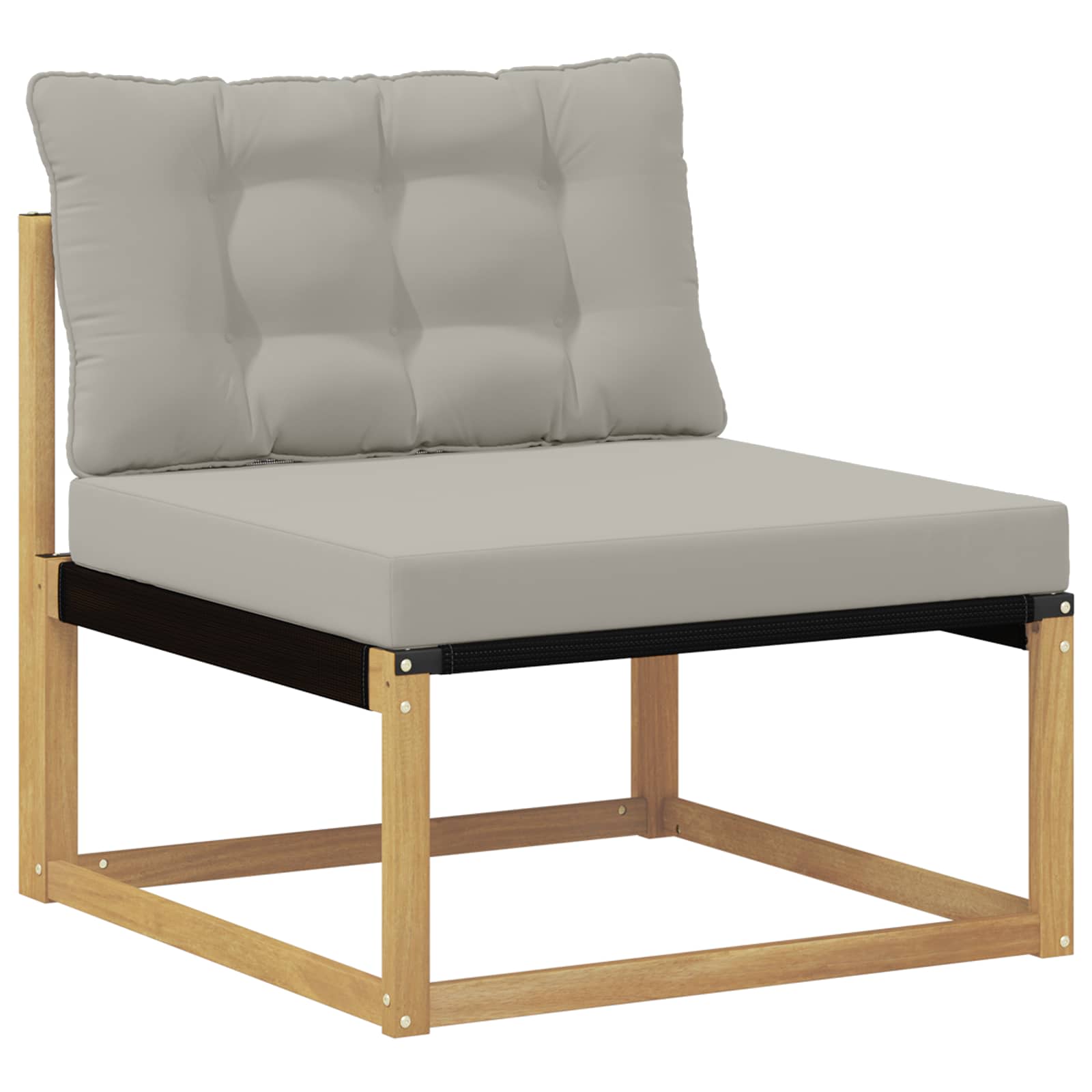 Buiten bankenset met kussen 3 pcs Wit en Lichtgrijs is nu te koop bij PeponiXL, paradijselijk wonen!