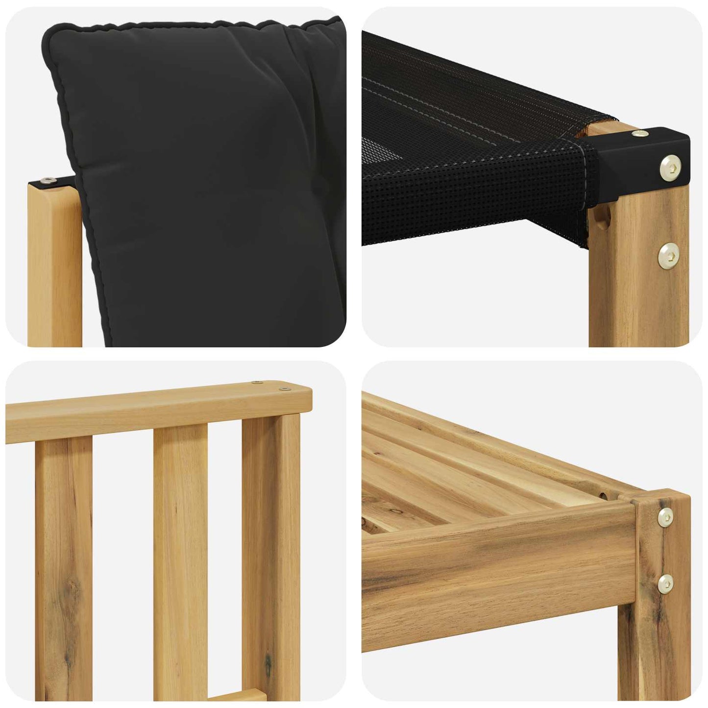 Buiten bankenset 8 pcs Wit en zwart