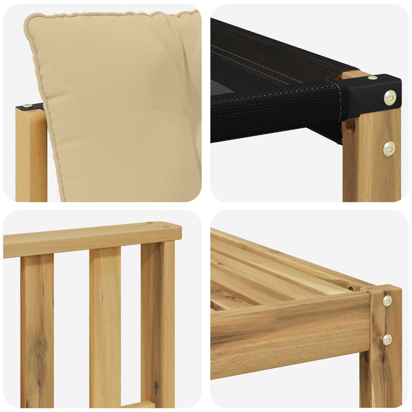 Buiten bankenset 8 pcs Wit en Beige