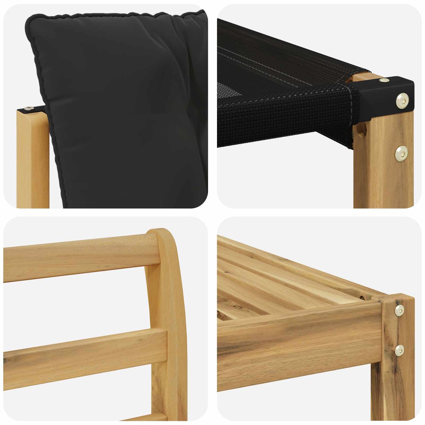 Buiten bankenset 8 pcs Wit en zwart