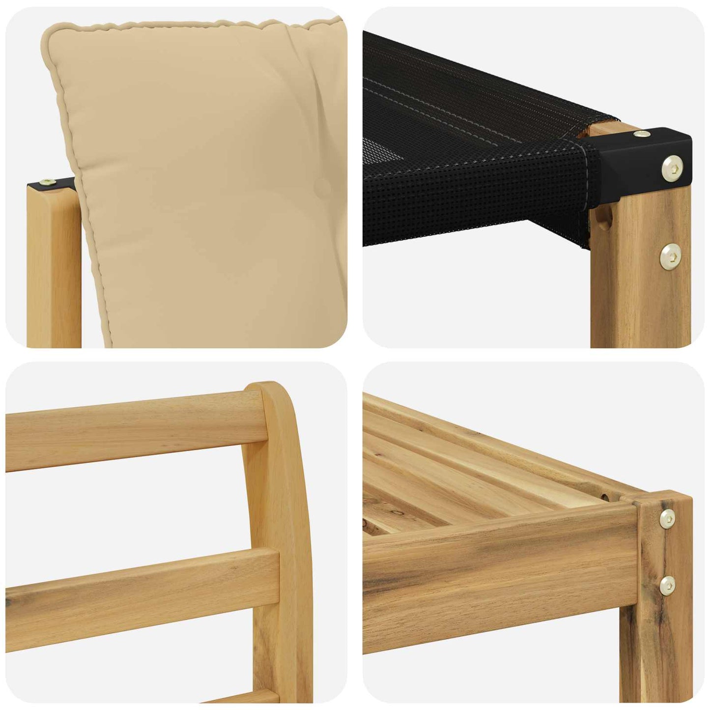 Buiten bankenset 8 pcs Wit en Beige
