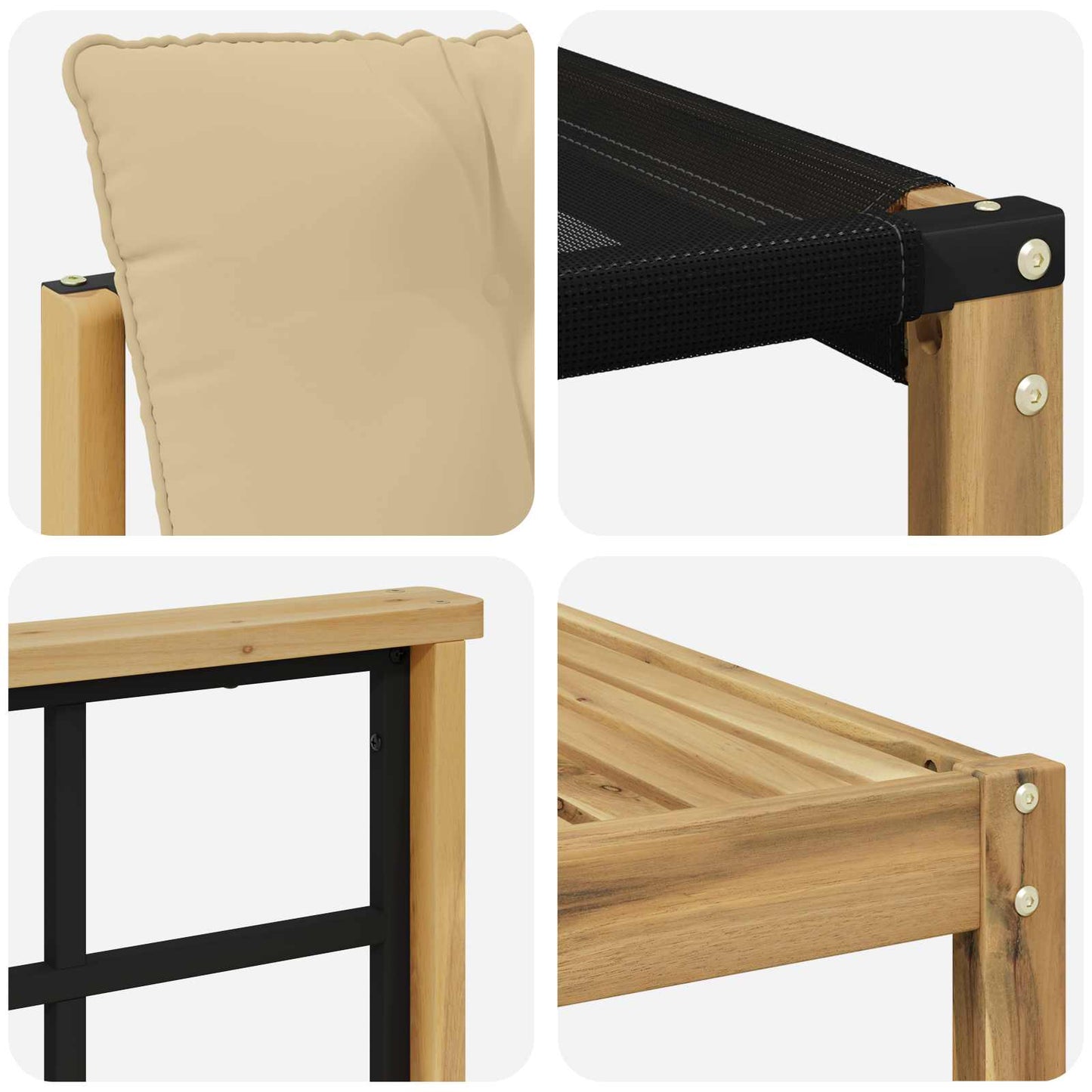 Buiten bankenset 8 pcs Wit en Beige
