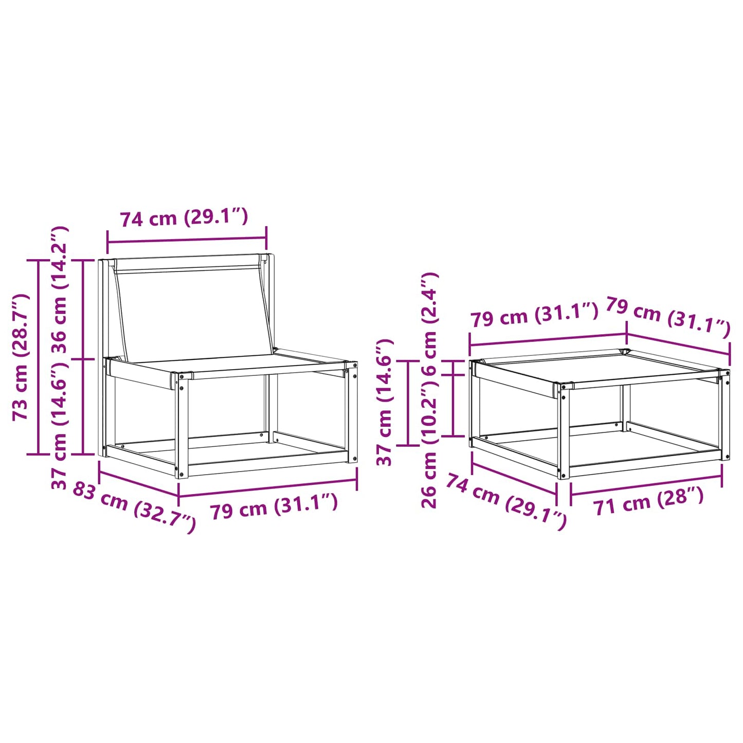 Buiten bankenset met kussen 4 pcs Wit en Lichtgrijs is nu te koop bij PeponiXL, paradijselijk wonen!