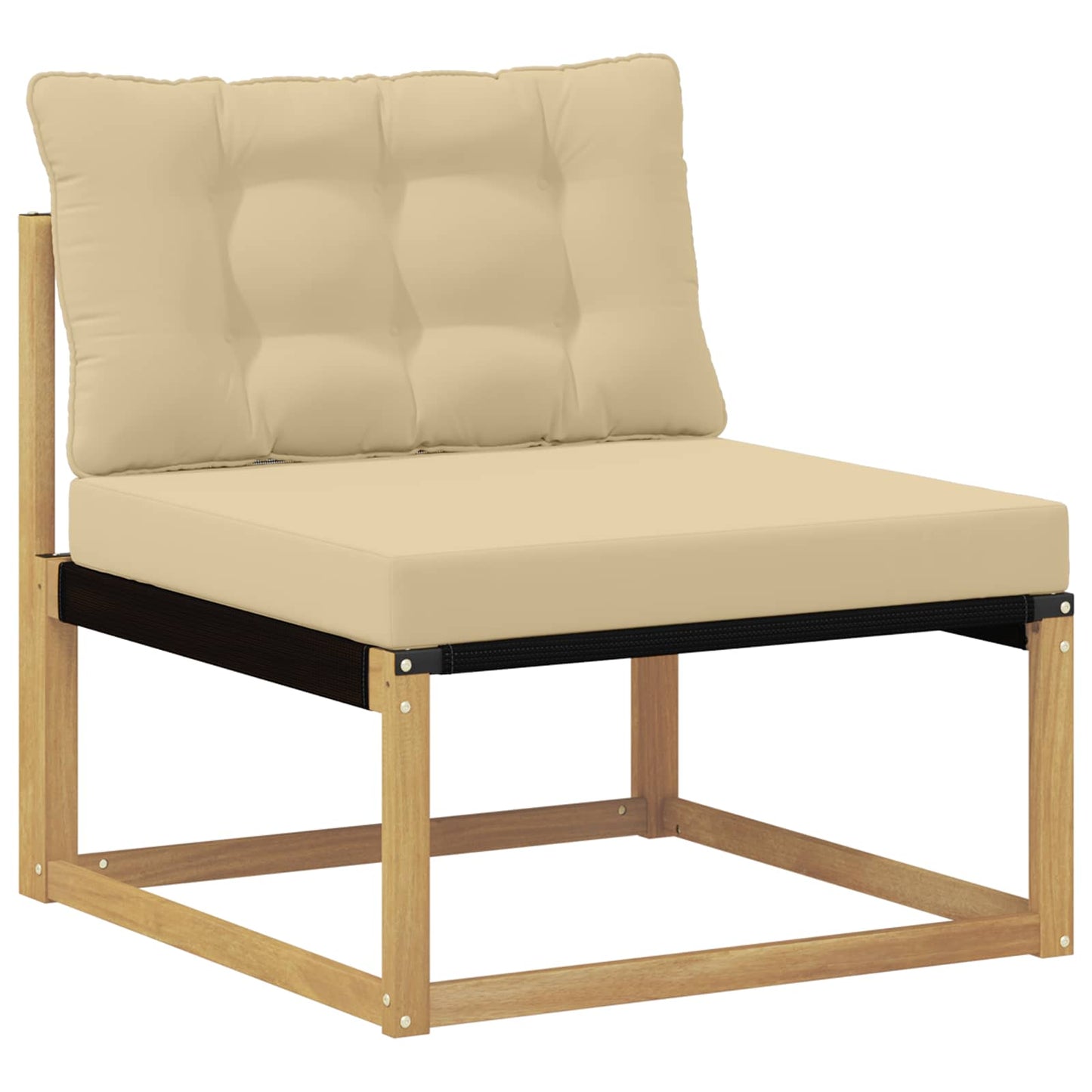 Buiten bankenset met kussen 5 pcs Wit en Beige is nu te koop bij PeponiXL, paradijselijk wonen!