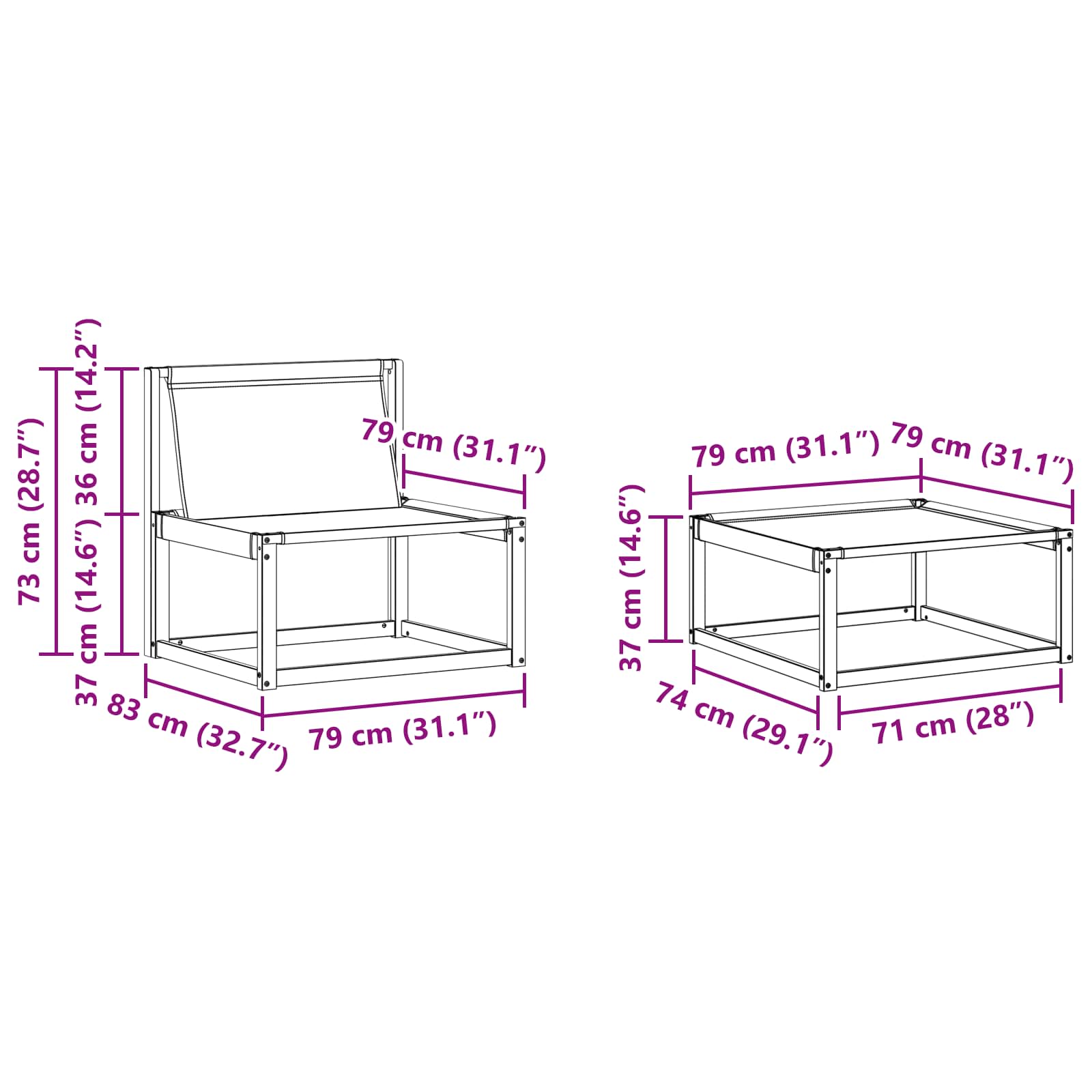 Buiten bankenset met kussen 5 pcs Wit en Beige is nu te koop bij PeponiXL, paradijselijk wonen!