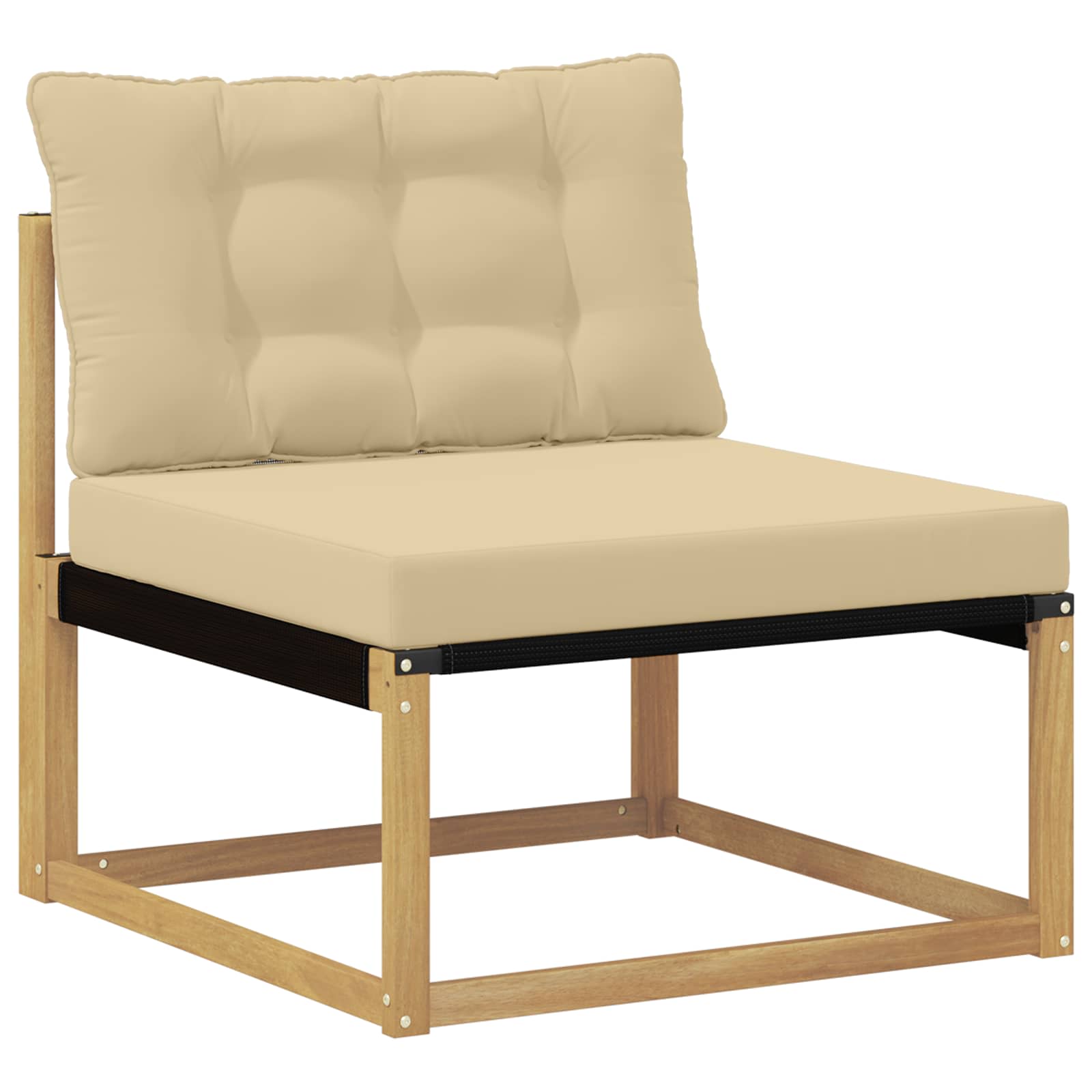 Buiten bankenset met kussen 5 pcs Wit en Beige is nu te koop bij PeponiXL, paradijselijk wonen!