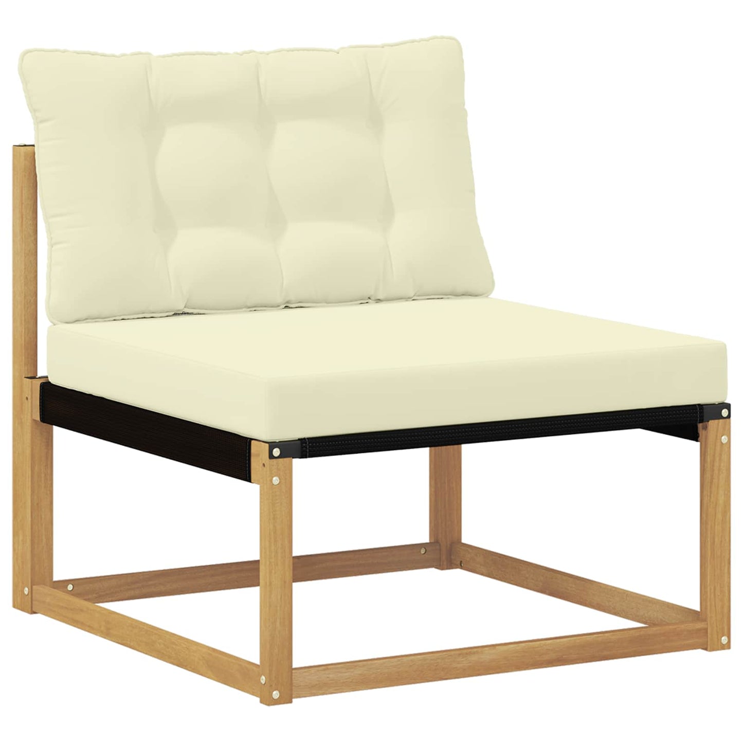 Buiten bankenset met kussen 5 pcs Wit en crèmekleurig is nu te koop bij PeponiXL, paradijselijk wonen!