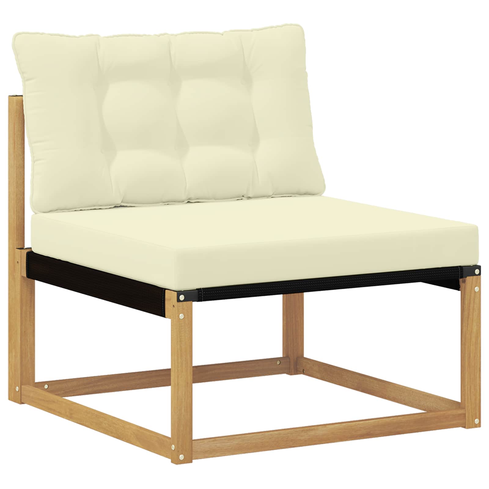 Buiten bankenset met kussen 5 pcs Wit en crèmekleurig is nu te koop bij PeponiXL, paradijselijk wonen!