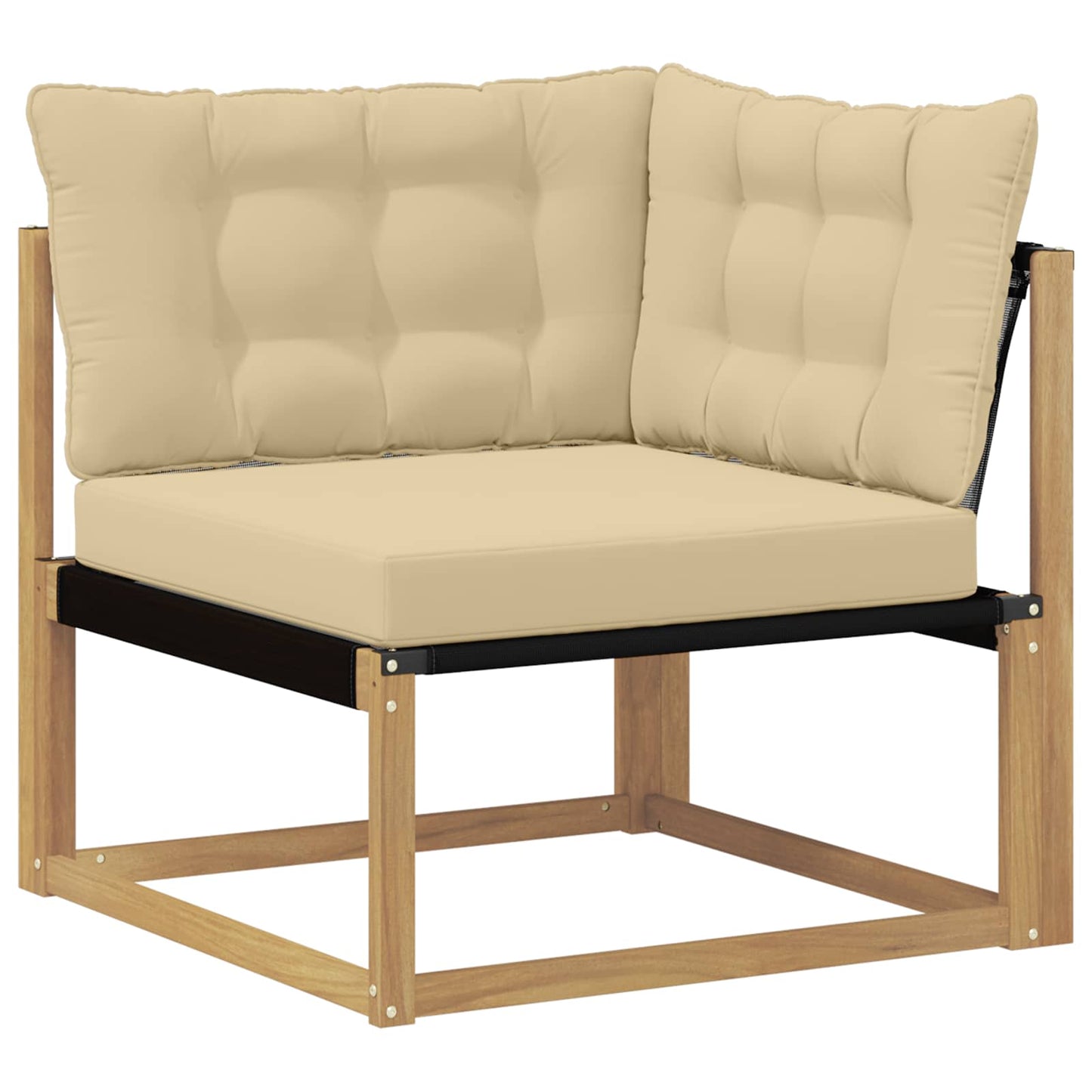 Buiten bankenset met kussen 4 pcs Wit en Beige is nu te koop bij PeponiXL, paradijselijk wonen!