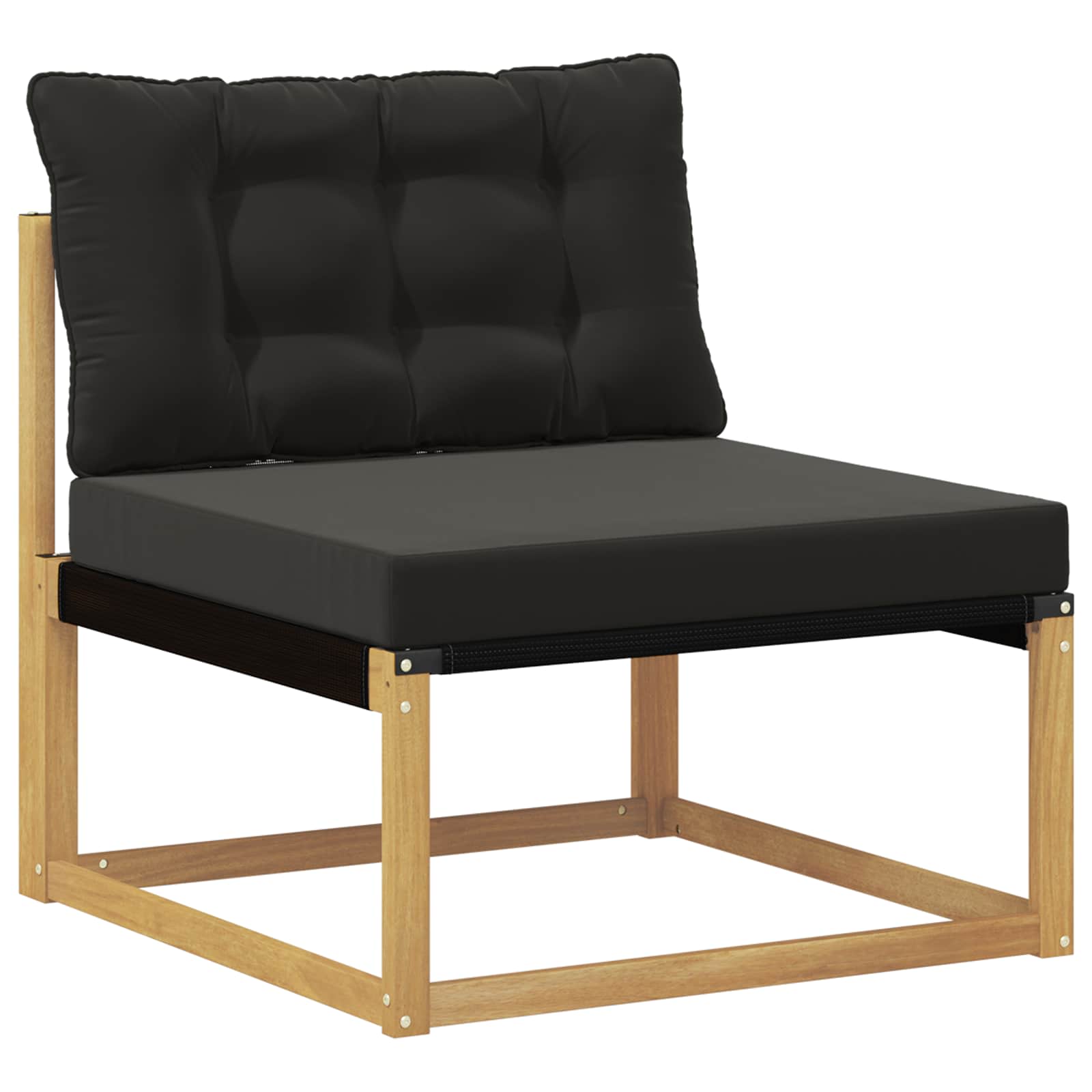 Buiten bankenset met kussen 5 pcs Wit en zwart is nu te koop bij PeponiXL, paradijselijk wonen!
