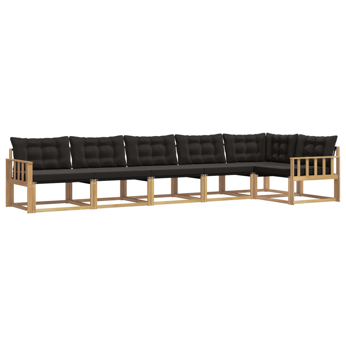 Buiten bankenset met kussen 6 pcs Wit en zwart is nu te koop bij PeponiXL, paradijselijk wonen!