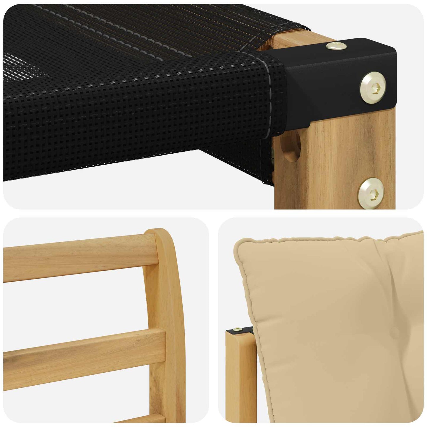 Buiten bankenset met kussen 7 pcs Wit en Beige is nu te koop bij PeponiXL, paradijselijk wonen!