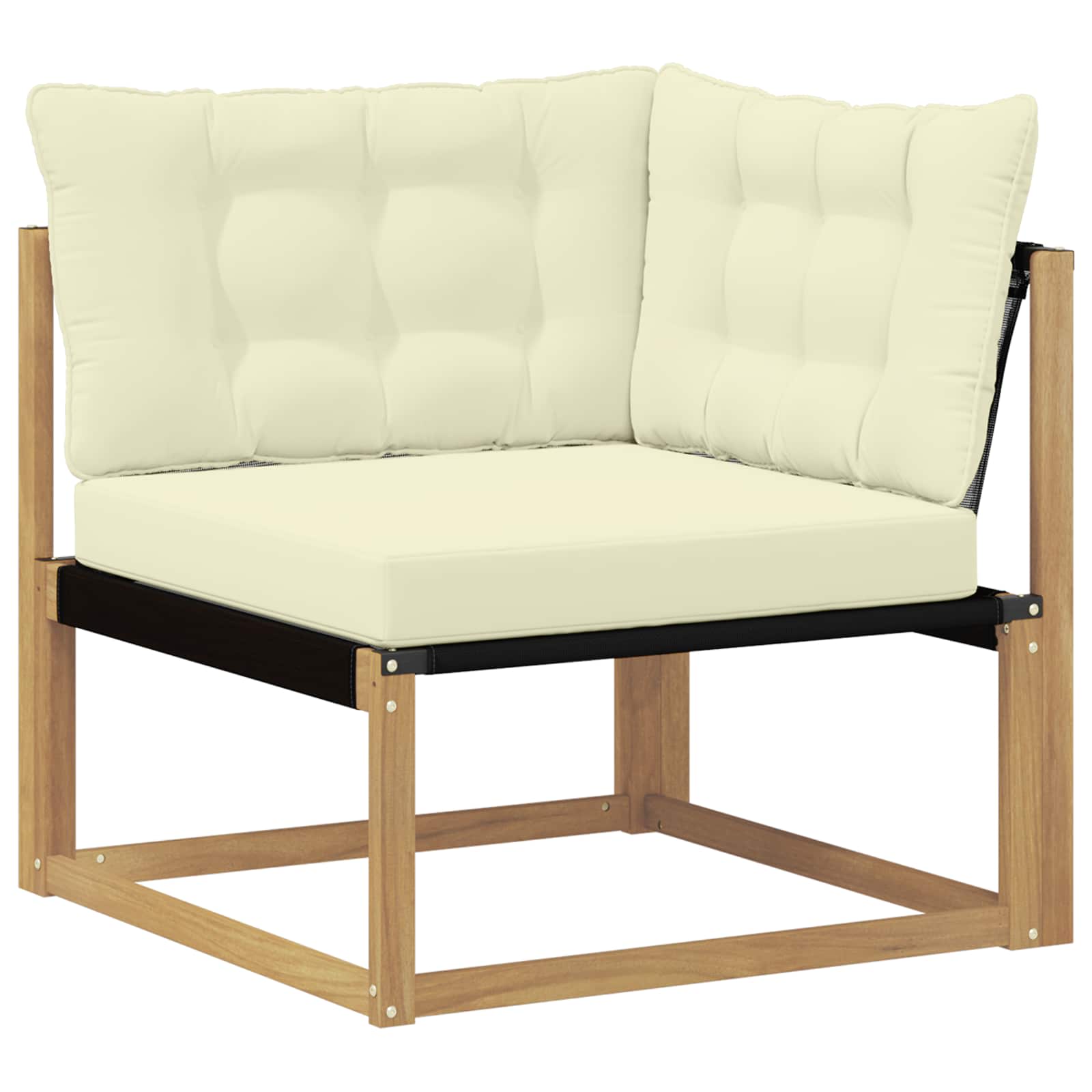Buiten bankenset met kussen 8 pcs Wit en crèmekleurig is nu te koop bij PeponiXL, paradijselijk wonen!