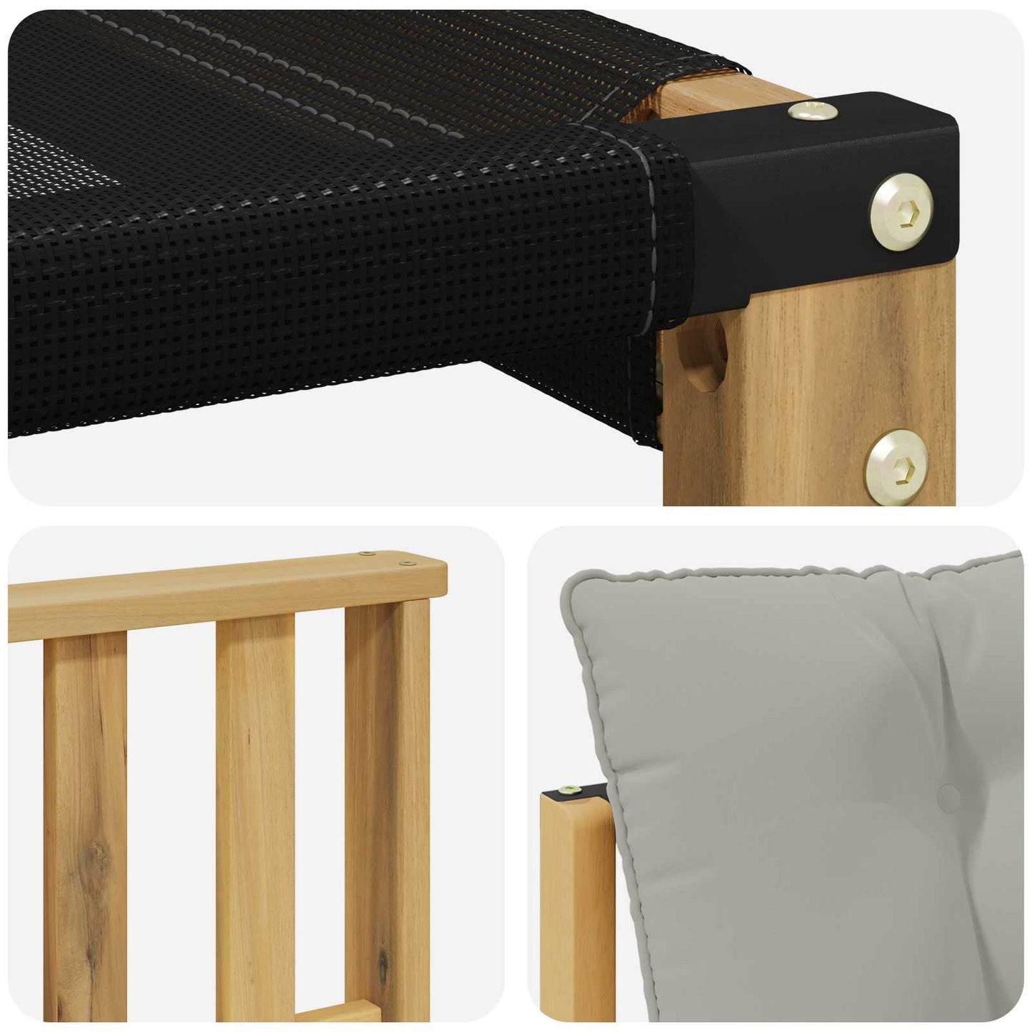 Buiten bankenset met kussen 8 pcs Wit en Lichtgrijs is nu te koop bij PeponiXL, paradijselijk wonen!