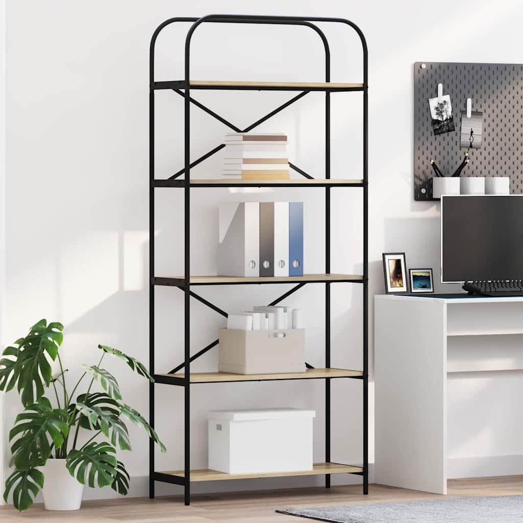 Boekenkast Sonoma Eiken 80 x 30 x 183 cm Bewerkt hout is nu te koop bij PeponiXL, paradijselijk wonen!