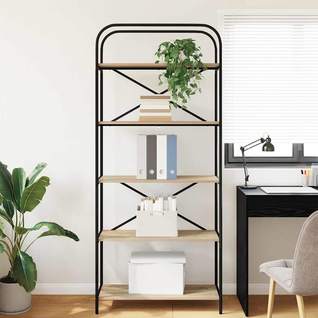 Boekenkast Sonoma Eiken 80 x 30 x 183 cm Bewerkt hout is nu te koop bij PeponiXL, paradijselijk wonen!