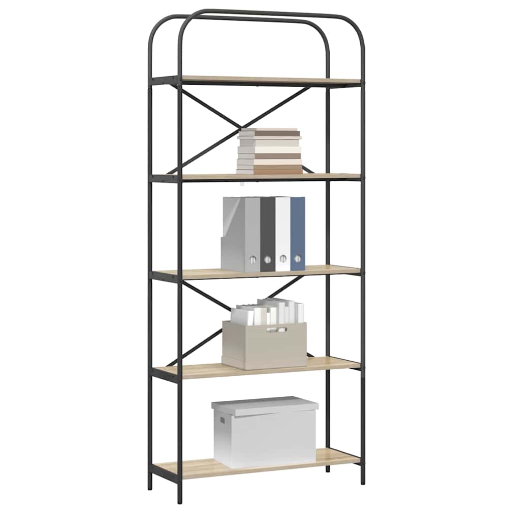 Boekenkast Sonoma Eiken 80 x 30 x 183 cm Bewerkt hout is nu te koop bij PeponiXL, paradijselijk wonen!