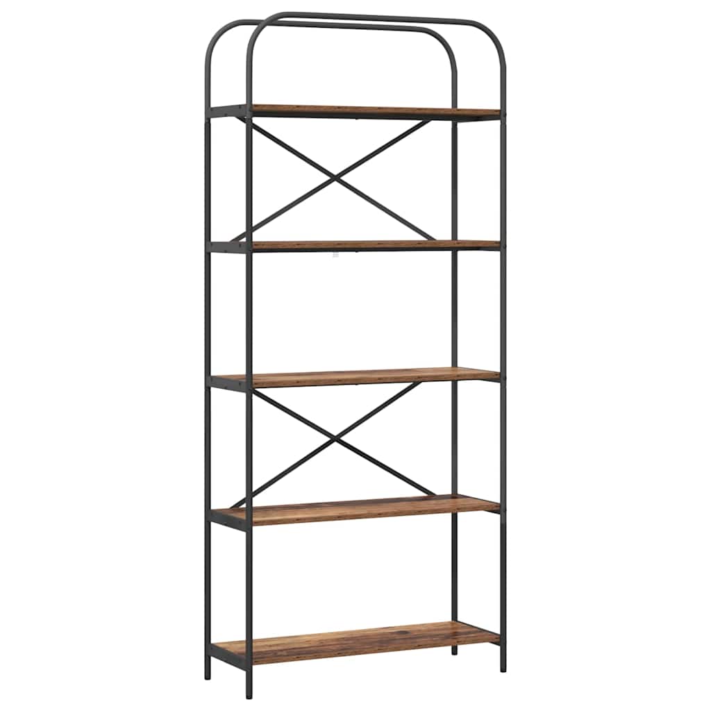 Boekenkast Oudhout 80 x 30 x 183 cm Bewerkt hout is nu te koop bij PeponiXL, paradijselijk wonen!