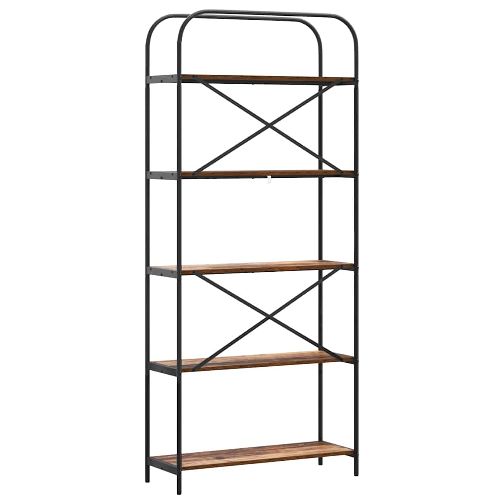 Boekenkast Oudhout 80 x 30 x 183 cm Bewerkt hout is nu te koop bij PeponiXL, paradijselijk wonen!