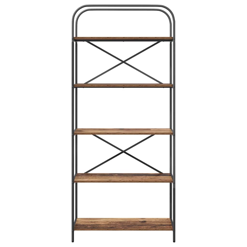 Boekenkast Oudhout 80 x 30 x 183 cm Bewerkt hout is nu te koop bij PeponiXL, paradijselijk wonen!