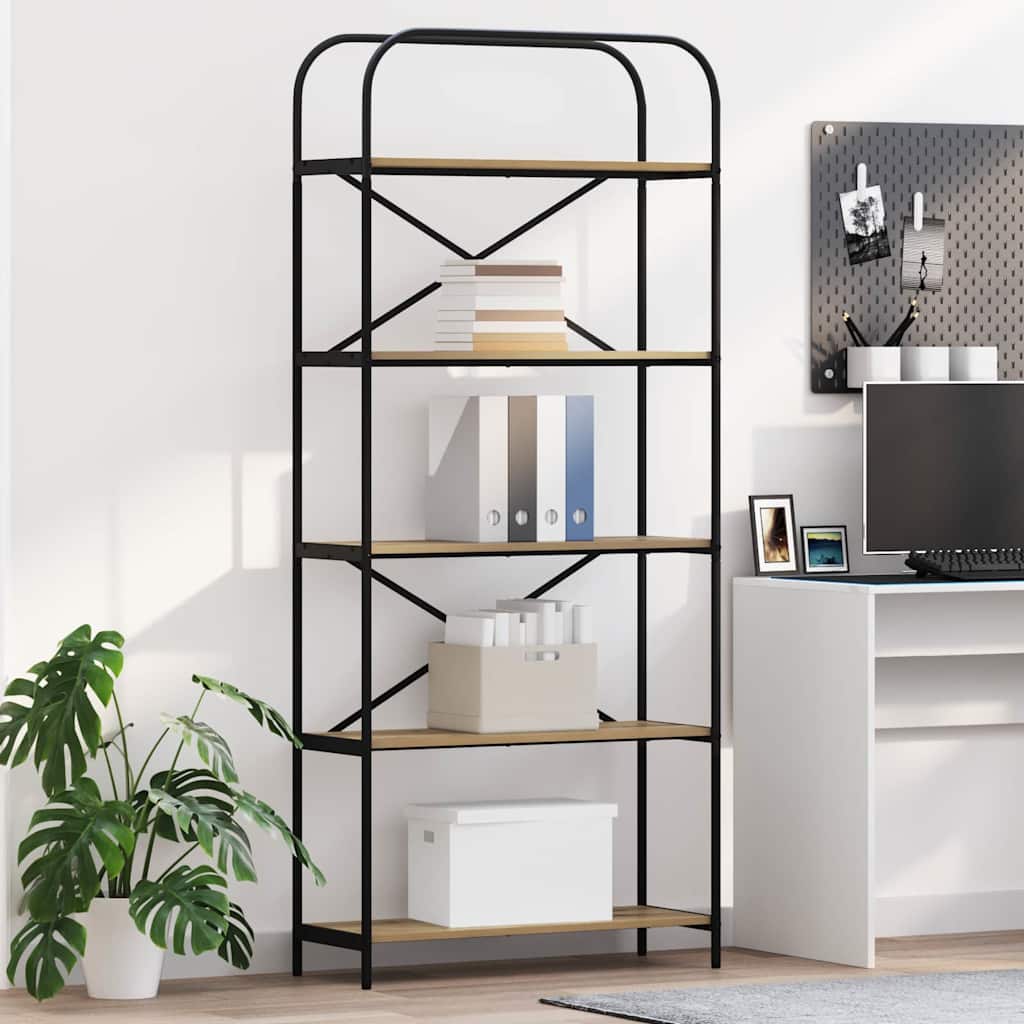 Boekenkast Artisan Eiken 80 x 30 x 183 cm Bewerkt hout is nu te koop bij PeponiXL, paradijselijk wonen!