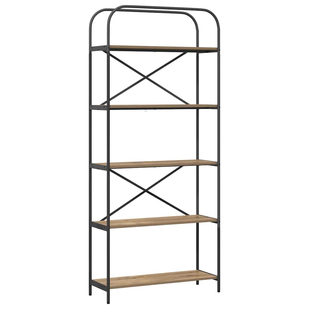 Boekenkast Artisan Eiken 80 x 30 x 183 cm Bewerkt hout is nu te koop bij PeponiXL, paradijselijk wonen!