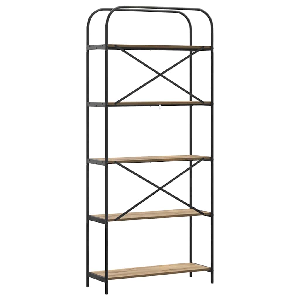 Boekenkast Artisan Eiken 80 x 30 x 183 cm Bewerkt hout is nu te koop bij PeponiXL, paradijselijk wonen!