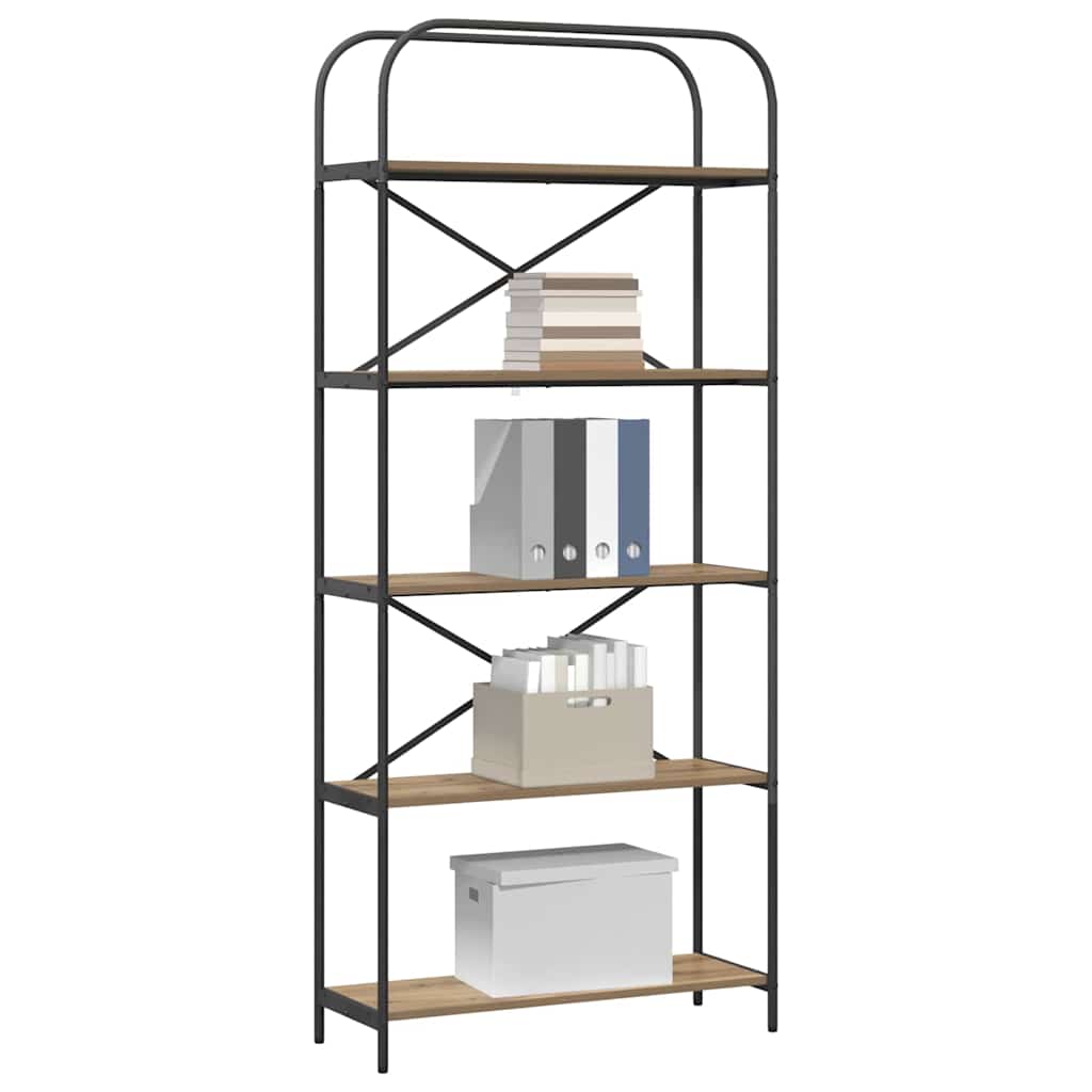 Boekenkast Artisan Eiken 80 x 30 x 183 cm Bewerkt hout is nu te koop bij PeponiXL, paradijselijk wonen!