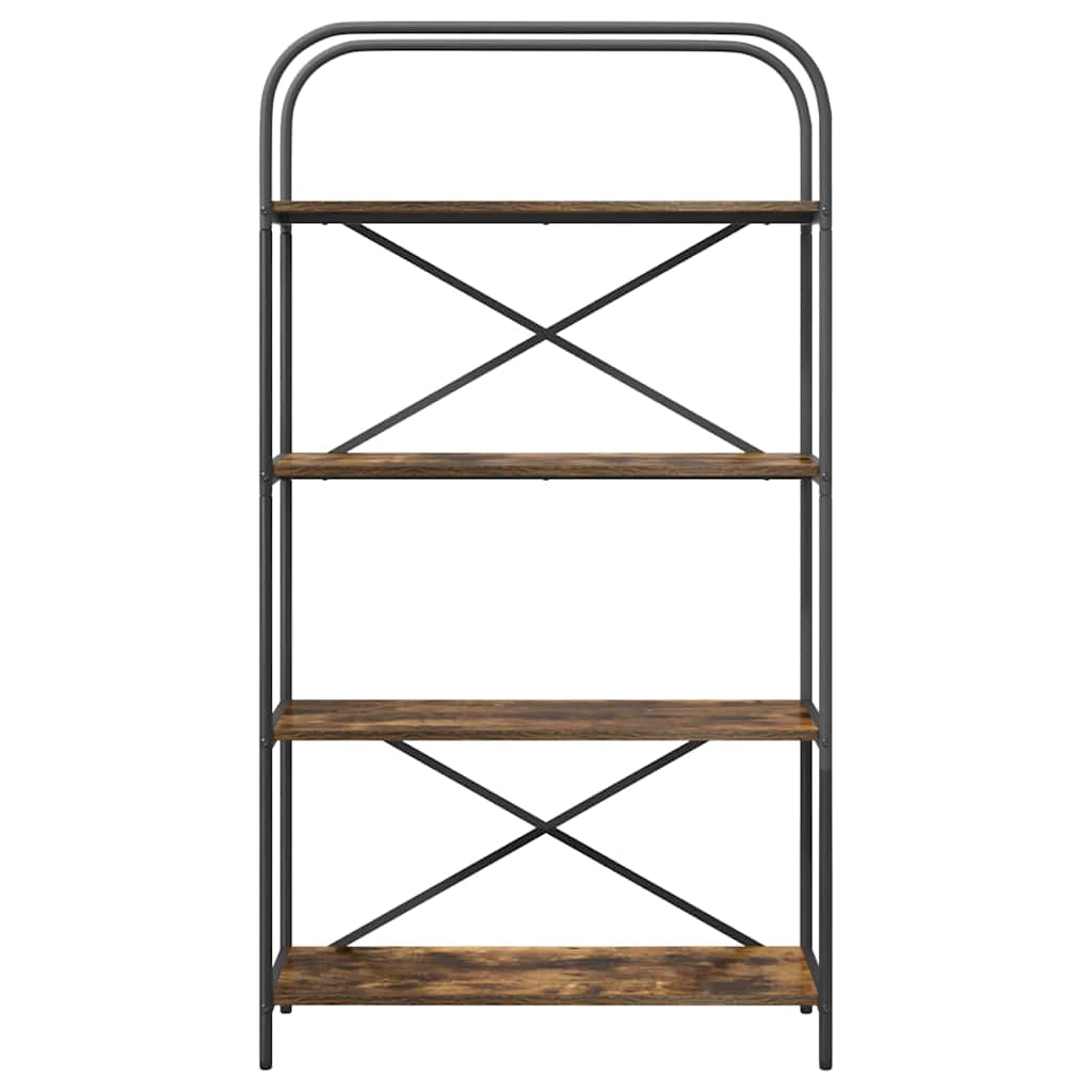 Boekenkast Gerookt eiken 80 x 30 x 146 cm Bewerkt hout is nu te koop bij PeponiXL, paradijselijk wonen!