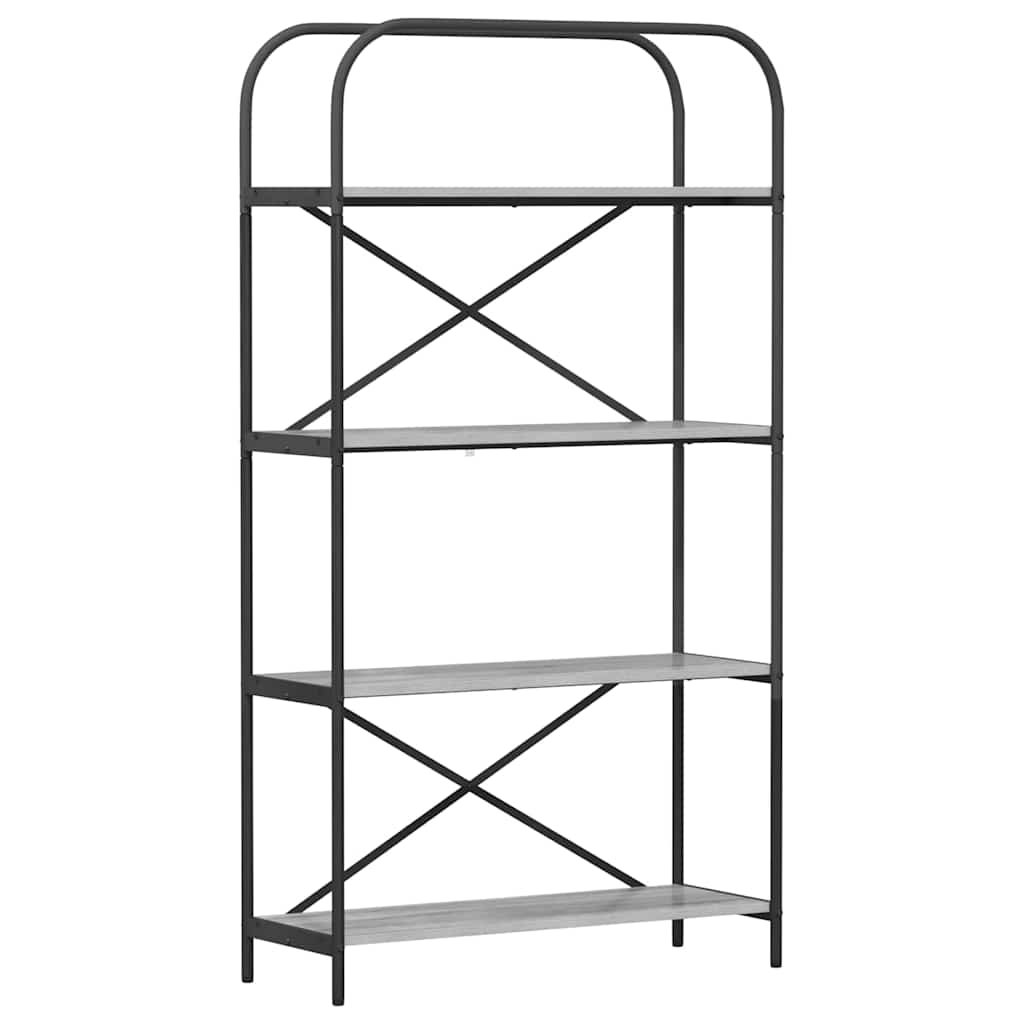 Boekenkast Grijs Sonoma 80 x 30 x 146 cm Bewerkt hout is nu te koop bij PeponiXL, paradijselijk wonen!