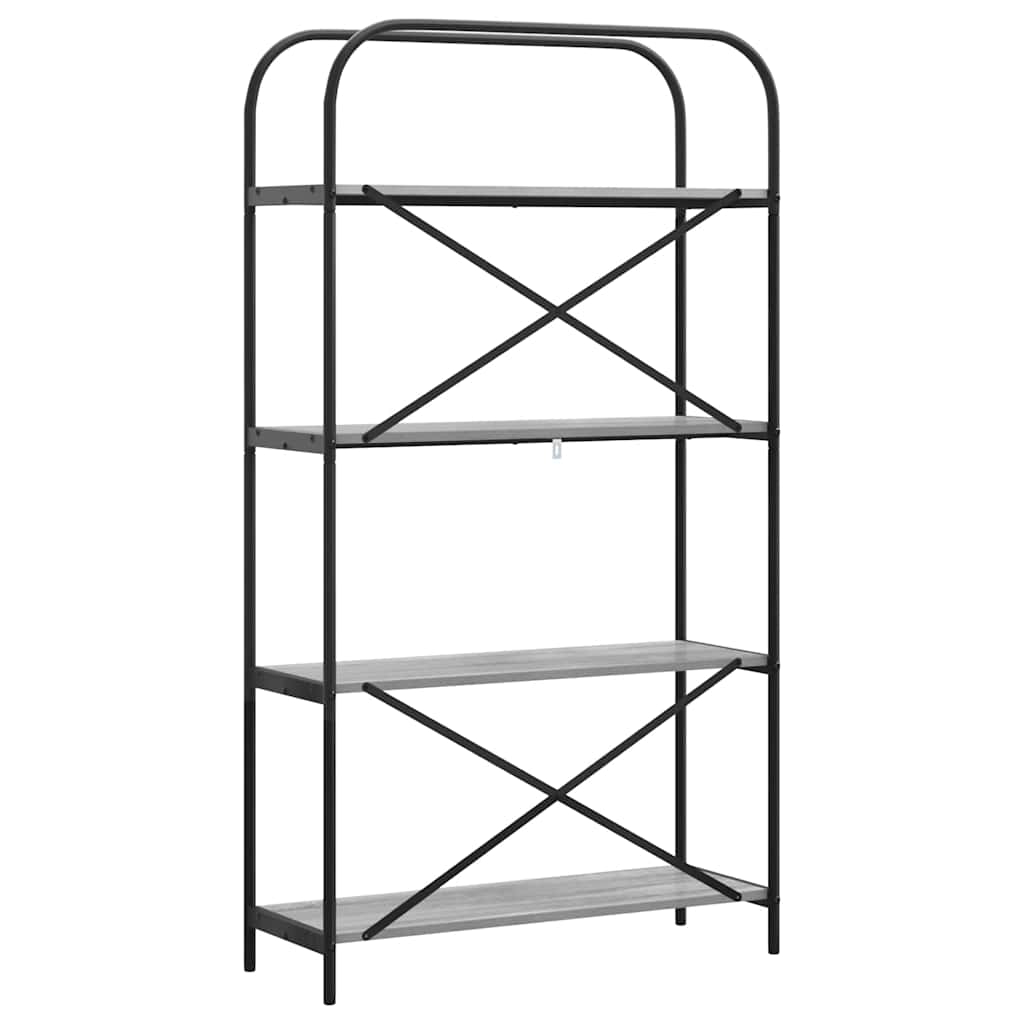 Boekenkast Grijs Sonoma 80 x 30 x 146 cm Bewerkt hout is nu te koop bij PeponiXL, paradijselijk wonen!