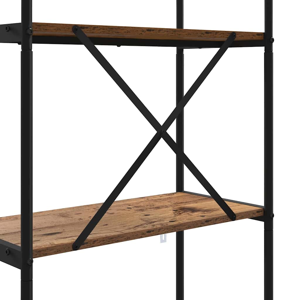 Boekenkast Oudhout 80 x 30 x 146 cm Bewerkt hout is nu te koop bij PeponiXL, paradijselijk wonen!