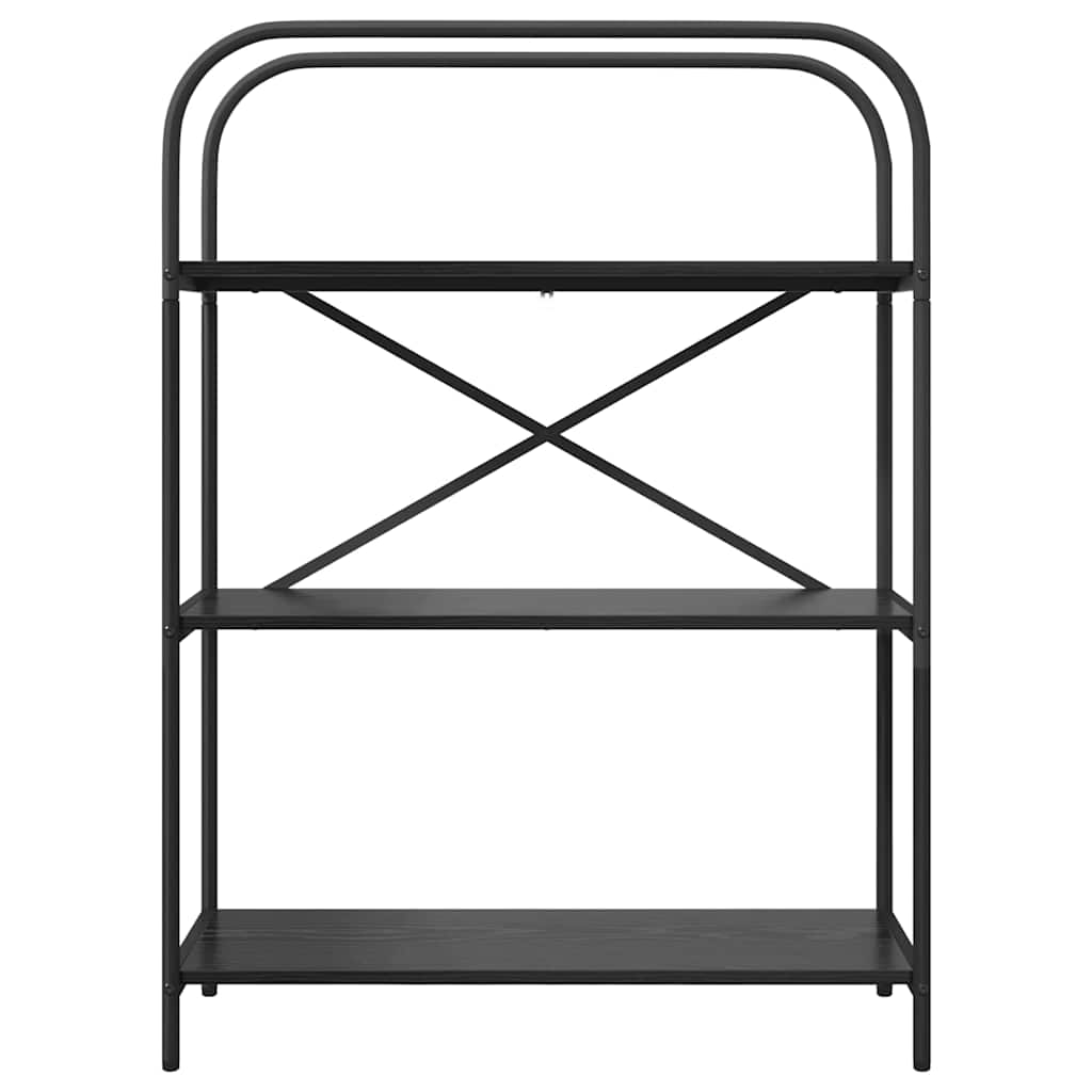 Boekenkast Zwart Eiken 80 x 30 x 109 cm Bewerkt hout is nu te koop bij PeponiXL, paradijselijk wonen!