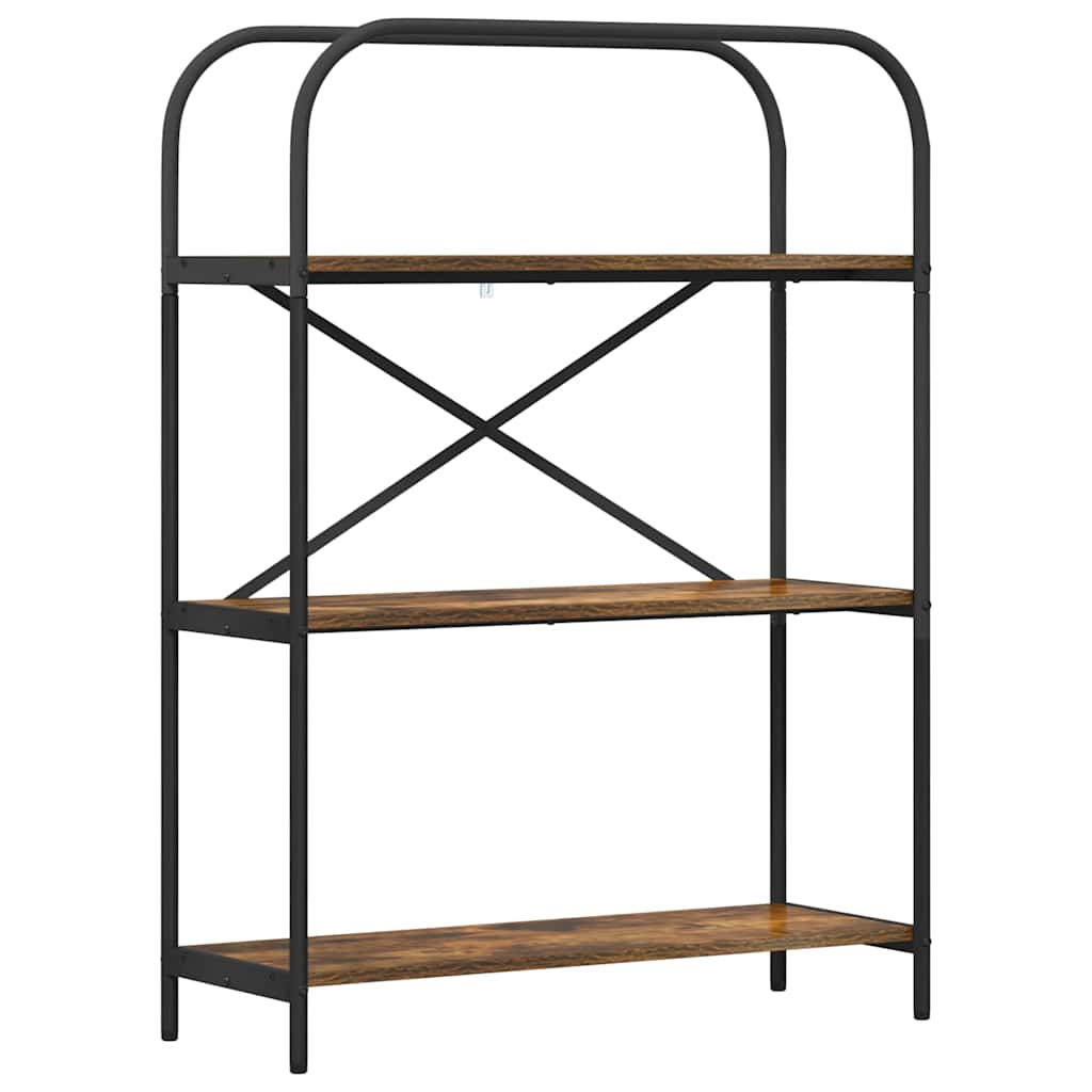 Boekenkast Gerookt eiken 80 x 30 x 109 cm Bewerkt hout is nu te koop bij PeponiXL, paradijselijk wonen!