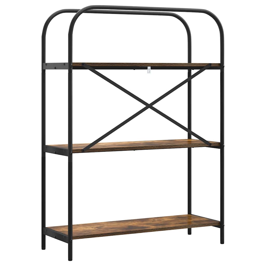 Boekenkast Gerookt eiken 80 x 30 x 109 cm Bewerkt hout is nu te koop bij PeponiXL, paradijselijk wonen!