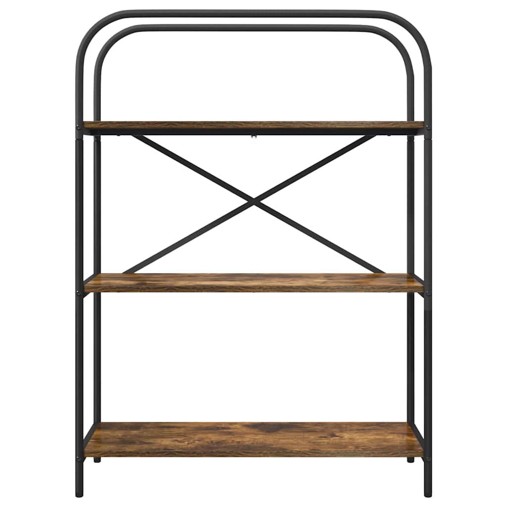 Boekenkast Gerookt eiken 80 x 30 x 109 cm Bewerkt hout is nu te koop bij PeponiXL, paradijselijk wonen!