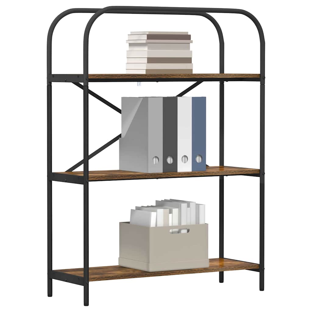 Boekenkast Gerookt eiken 80 x 30 x 109 cm Bewerkt hout is nu te koop bij PeponiXL, paradijselijk wonen!