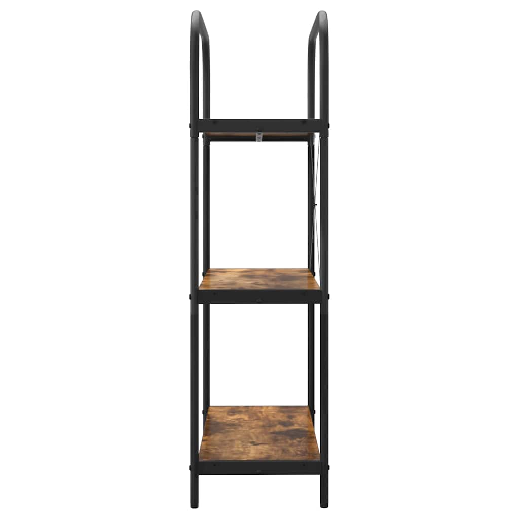 Boekenkast Gerookt eiken 80 x 30 x 109 cm Bewerkt hout is nu te koop bij PeponiXL, paradijselijk wonen!