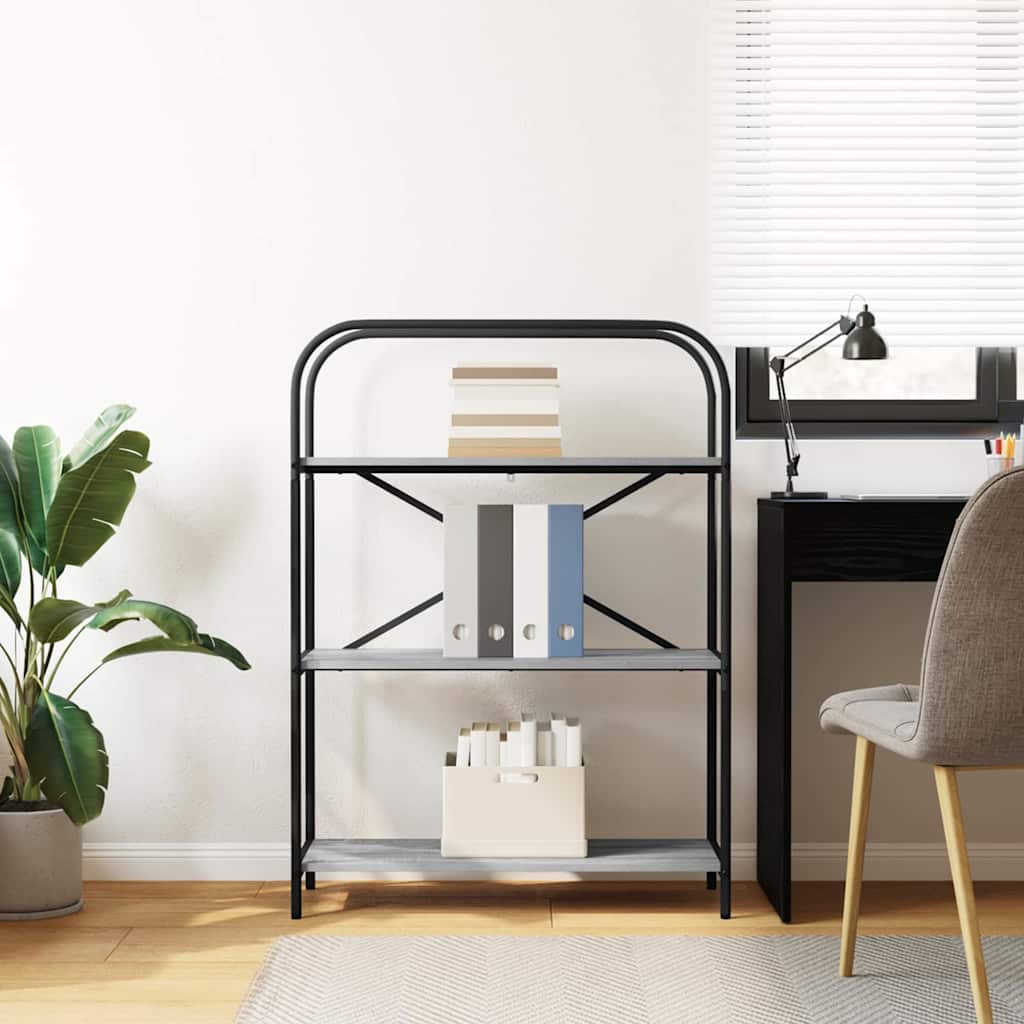 Boekenkast Grijs Sonoma 80 x 30 x 109 cm Bewerkt hout is nu te koop bij PeponiXL, paradijselijk wonen!