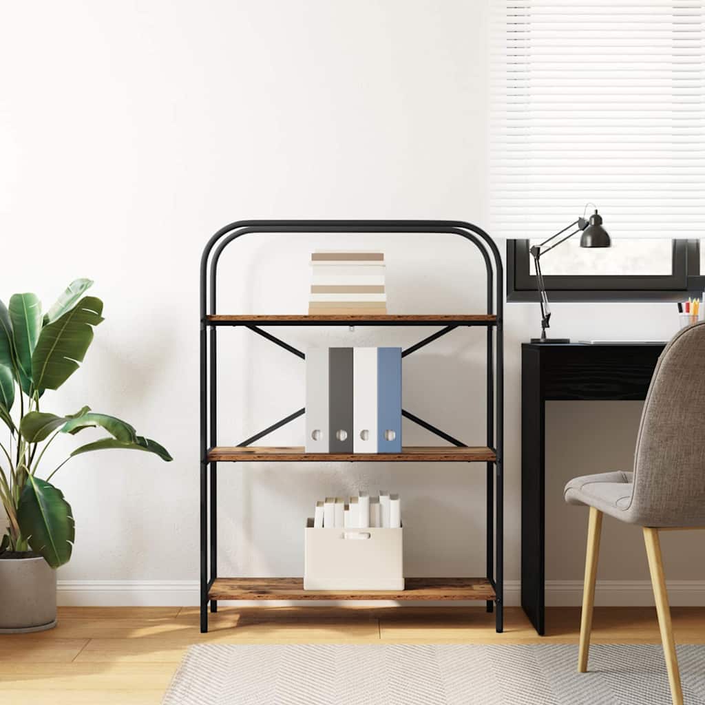 Boekenkast Oudhout 80 x 30 x 109 cm Bewerkt hout is nu te koop bij PeponiXL, paradijselijk wonen!